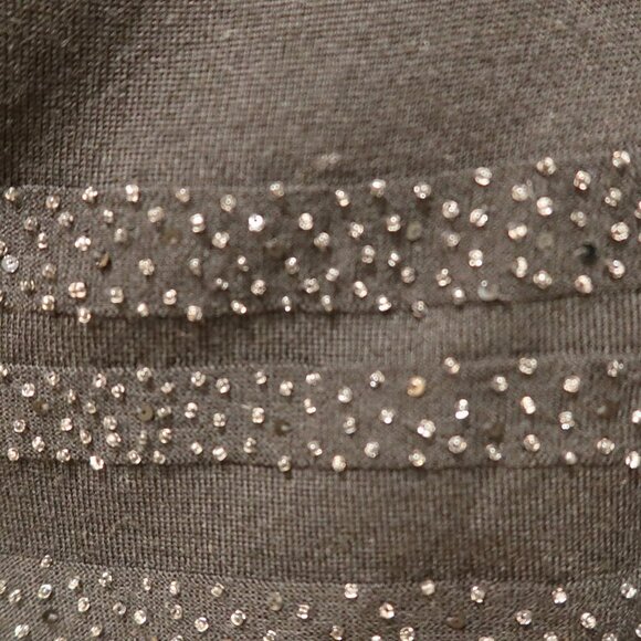 SINCLAIRE 100% merino wool sweater black embellish beaded pullover long sleeve s - Picture 4 of 10